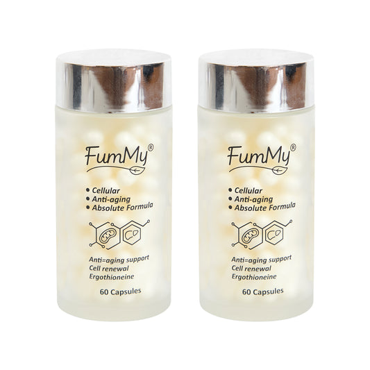 Fummy L-Ergothioneine 60 capsules per bottle Cellulare Anti-aginge Absolute Formula Anti-aging support Cell renewal, Ergothioneine Heart Health & Brain Supplement Lab Tested Made in USA 0.5mg/cps. (120 pcs)